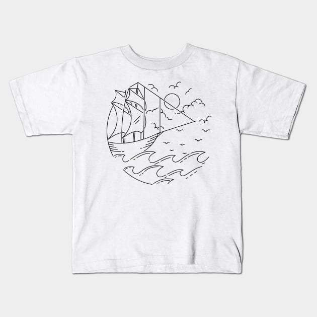 Adventurer Kids T-Shirt by quilimo